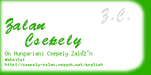 zalan csepely business card